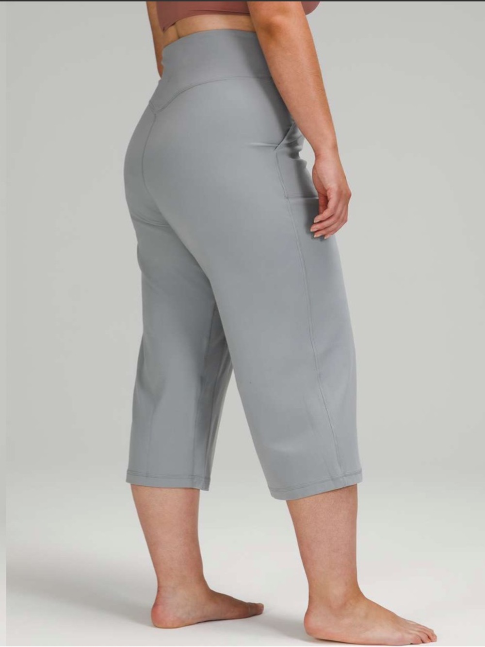 lululemon Align Wide Leg Crop 23” Rhino Grey Size 18